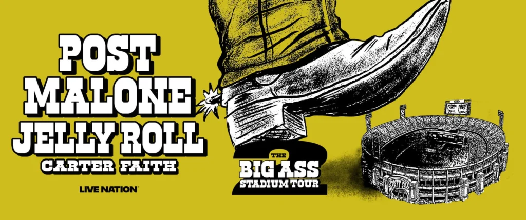 Post Malone & Jelly Roll at Vaught Hemingway Stadium